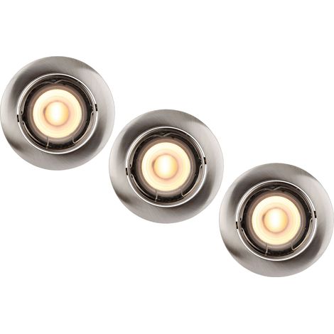 Kit spots encastrés Lucide Focus 3xGU10 5W 3000K chromé (1/4)
