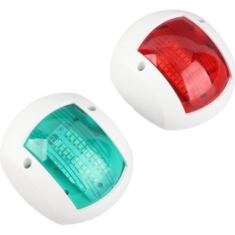 Feu de Navigation marin LED rouge vert 12V 24V, feu de signalisation pour arc de bateau, idéal pour ponton, Skeeter, Power et Skiff, une paire (1/5)