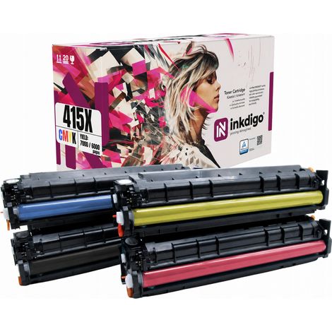Toner Inkdigo W2030-2033X compatibile con HP M455dn MFPM480f E45028dn M454dn certificato TÜV. (1/5)