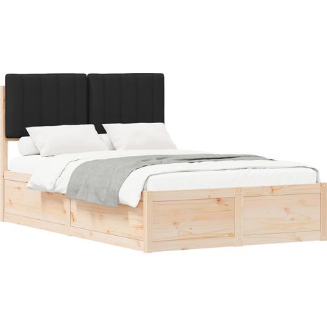 Maison Exclusive - Estructura de Cama con Cabecera Tapizada Negro