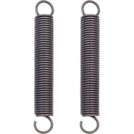 elongated compressed steel tension springs with double hook – dimensions: 2 x 18 x 150 mm (1/4)