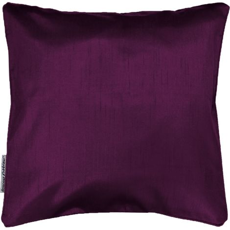 Housse de coussin 40 x 40 cm Shantung Shana prune