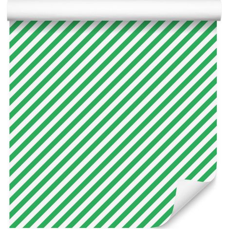 Mintgrüne Streifentapete für Wohn- und Schlafzimmer, 50 x 1000 cm (1/5)