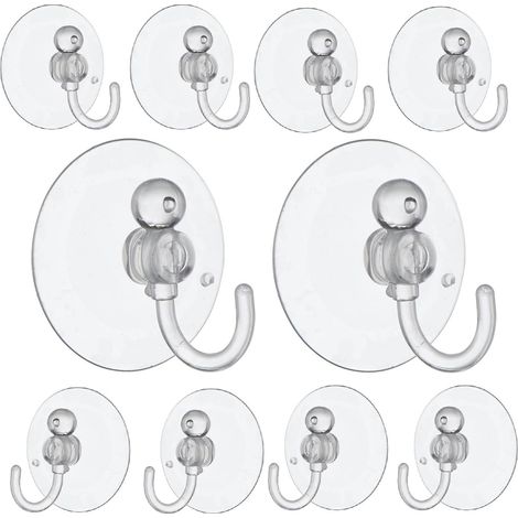 (10 pièces) Ventouses en plastique transparent, 25 mm (1 pouce) - Lot de 10 (1/5)
