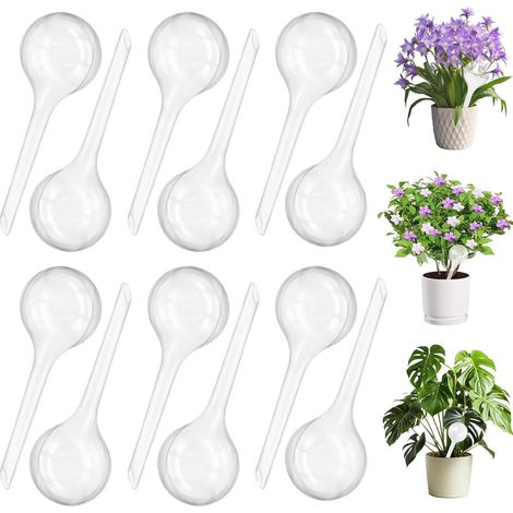 12 Pièces Globe D arrosage 13 x 5 cm Boules D irrigation pour Plantes en Plastique Transparent pour Plantes D Intérieur et D (1/5)