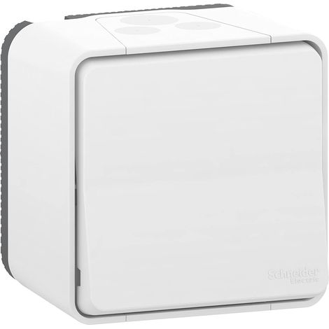 Bouton poussoir en saillie IP55 - blanc - Mureva - Schneider (1/6)