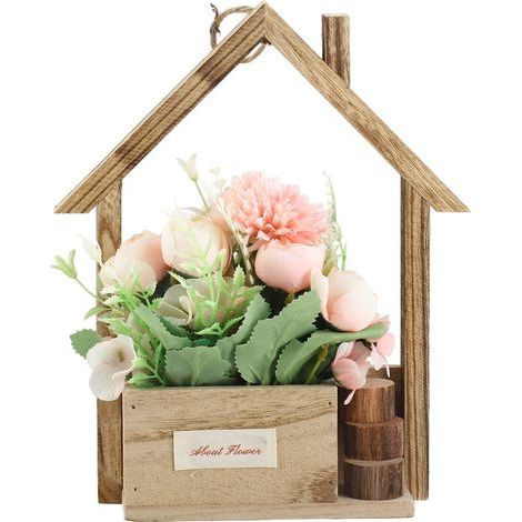 Panier suspendu de fleurs artificielles, jardinière décorative murale Unique, pour la maison et le salon (1/5)