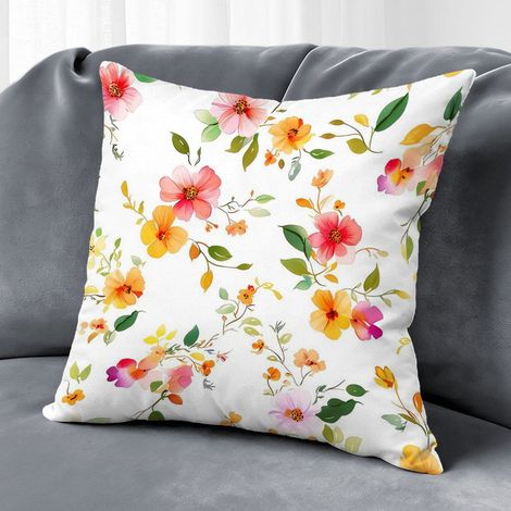 Housse de coussin floral printemps été, décoration maison intérieure,40×40cm (1/5)