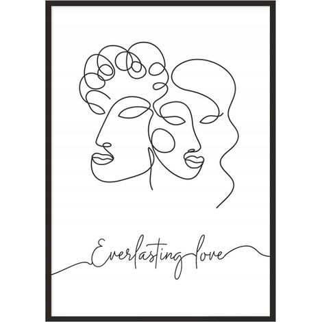 Póster con foto enmarcada 53x73 cm Amor San Valentín P740 (1/4)