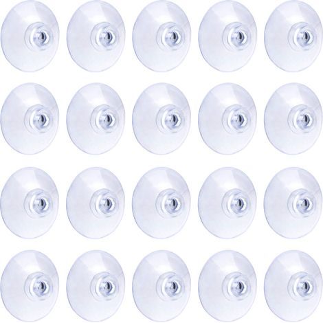 Lot de 20 ventouses Transparentes Ventouse en Plastique PVC de 3 cm sans Crochets pour la décoration et l'organisation de la Maison (1/5)