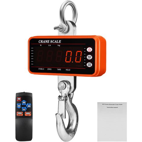 Báscula electrónica equipaje alta resistencia multifuncional digital LCD 1000kg 1 tonelada, herramienta pesaje viaje alta precisión colgante, báscula grúa (1/5)
