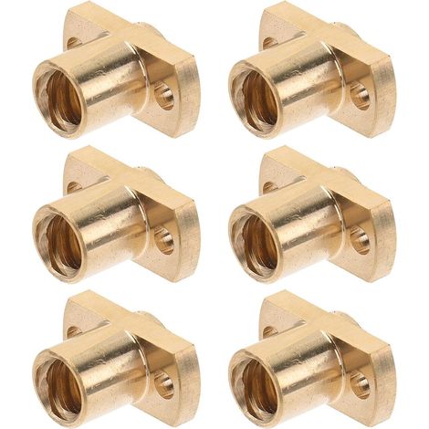 6 Pièces Écrou Trapézoïdal en Laiton pour Vis T8 Fileté 2mm Pas 8mm, Accessoires pour Imprimante 3d, Haute Fiabilité et Installation Facile (1/5)