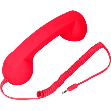 Téléphone portable rétro multifonctionnel, anti-radiations, son clair, sans fil, rouge, idéal pour la maison, les voyages et le bureau. (1/5)