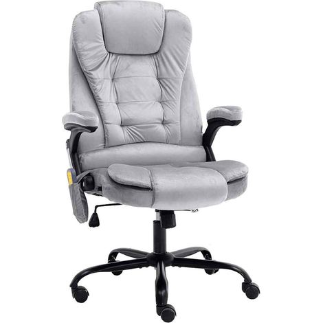 vidaXL Silla de oficina de terciopelo gris claro (1/5)