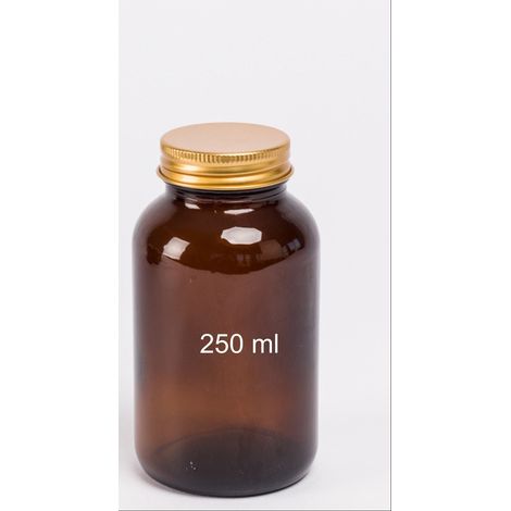 Lot de 5 bocaux en verre ambré large ouverture 12 x 6 cm hermétiques décoratif cuisine en verre brun (1/3)