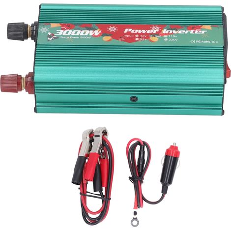 Intelligenter 3000-W-Solarwechselrichter aus Aluminiumlegierung (24 V bis 220 V, 50 Hz) mit Weihnachtsmotiv