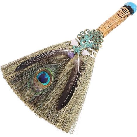Balai d'autel de sorcière en cristal, décoration wiccan, mini pendentif de voiture wicca (1/4)