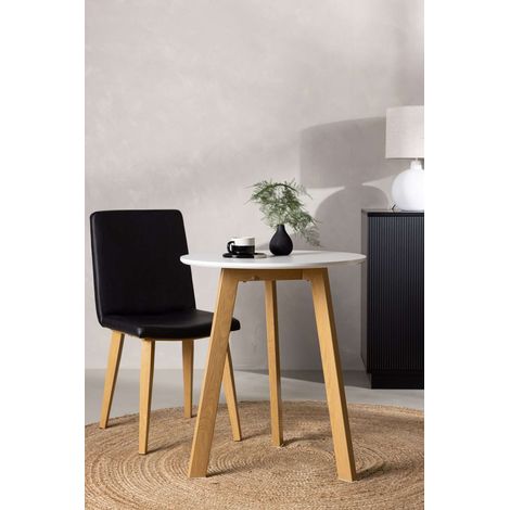 Leonora table de salle à manger Ø65cm blanc. (1/5)