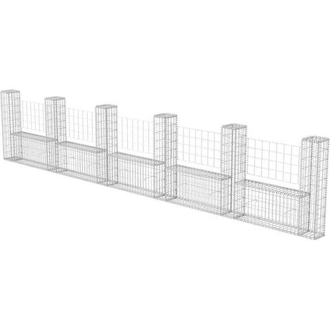 Maison Exclusive - Gabionenkorb U-Form Stahl 570×20×100 cm