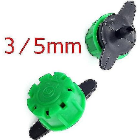 100 buses réglables, connecteurs à barbes 1/4" et 3/5 mm, système d'irrigation par jet d'eau à 8 trous pour jardin. (1/4)