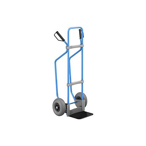 eurokraft pro  Carrello per sacchi con pattini  blu  piano di