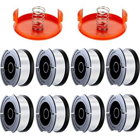 12 Pack Bobine Fil Coupe Bordure Black Et Decker Coupe Bordures, 0.2cm Bobine De Fil Debroussailleuse(8 Fil Coupe Bordure,2 Couvercle,2 Ressort)..DEBUNS (1/4)