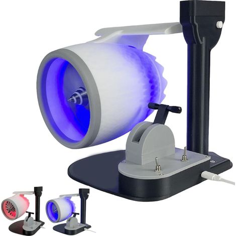 Ventilateur de bureau TurboJet Pro avec humidificateur, moteur à réaction, compact et performant. (1/5)