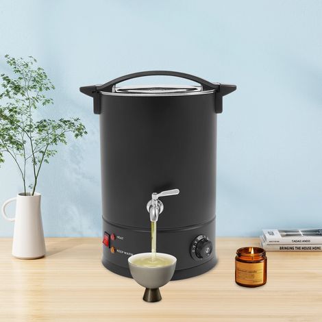 Scaldacera Professionale, Scaldacera Elettrico 12L per la Produzione di Candele, Fonditore di Cera Elettrico in Acciaio Inossidabile, Kit per la Produzione di Candele da 30-110 ℃