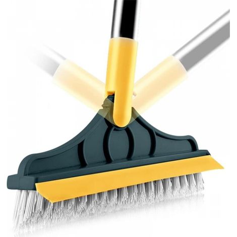 Brosse À Récurer Les Sols À Long Manche  Brosse De Nettoyage Réglable Laveur De Sol De Douche avec Tête Orientable À 120° + Raclette, Brosse De (1/4)
