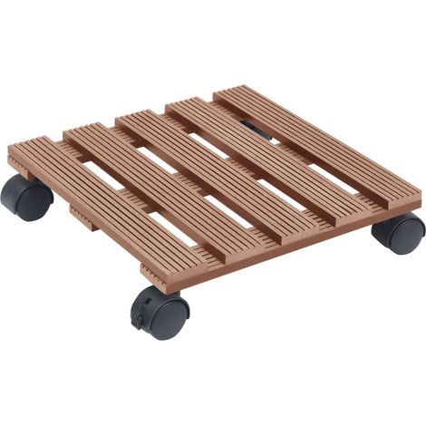 Maison Exclusive - Pflanzenroller 4 Stk. Braun 30x30x7,5 cm WPC