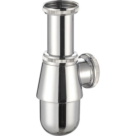 siphon de bidet - laiton chromé - petit culot - 33 x 42 - alterna a181-c
