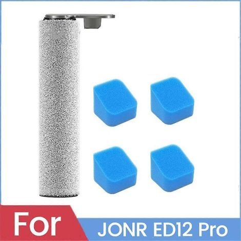 Ensemble de 5 pièces (rouleau, brosse et éponge) pour autolaveuse de sols JONR ED 12pro - Pièces de rechange : brosse principale, éponge (1/5)