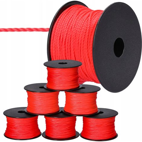 6 x Cord贸n de alba帽iler铆a 50m x 2mm ROJO (1/5)