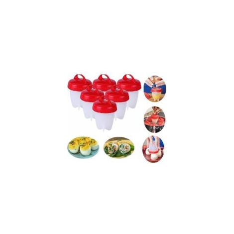 Set di 6 pezzi per la cottura di uova in silicone, pentola per uova in camicia in silicone, pentola antiaderente per cottura rapida, pentola per uova in silicone senza guscio, senza BPA, adatta per us