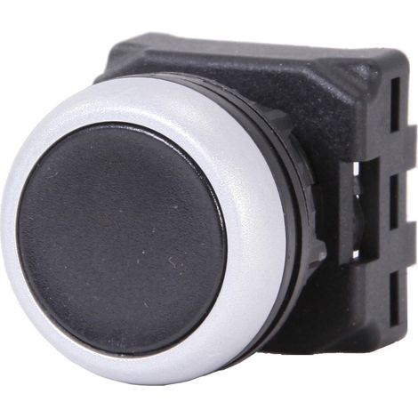 Tête de bouton-poussoir RS PRO Noir, Retour par ressort, Ø découpe 22mm ( Prix pour 1 )