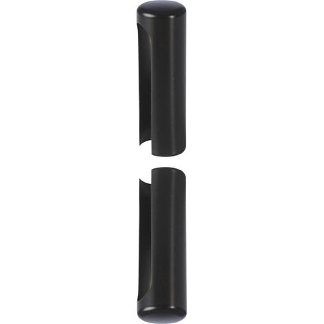 Zierhülse aus Aluminium Aufsteckhülse schwarz für Einbohrbänder Band ø 20mm, Bandhöhe 112mm, oben + unten