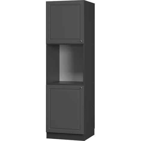 Meuble pour four Fame-Line, Anthrazit-Gold Landhaus, 60cm ouvert, Vicco (1/5)