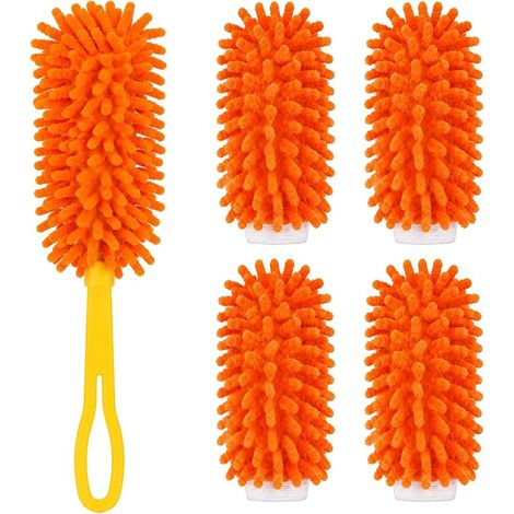 Plumeau Télescopique Lavable avec 4 Recharges en Chenille, Antipoussière 360° (1/5)