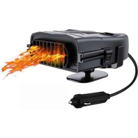 Chauffage soufflant 2 en 1 pour voiture, 12 V, 150 W, portable, rotatif à 360 degrés, chauffage rapide, avec prise allume-cigare, dégivreur et désembueur XXW