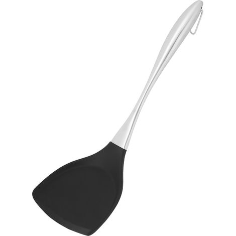 Spatule de cuisine avec manche en acier inoxydable et silicone, ustensile de cuisine pour poêles et pâtisseries (1/5)