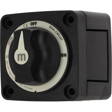 Interrupteur marche/arrêt double circuit pour batterie, coupe-circuit, isolateur de coupure de courant, étanche IP66, protection contre l'inflammation pour camping-car et bateau (1/5)