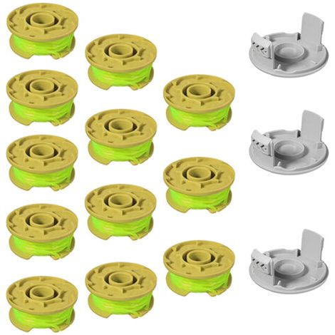 Paquete de 12 bobinas de repuesto + 3 tapas para desbrozadora inalámbrica AC80RL3 de 18V, 24V y 40V. (1/4)