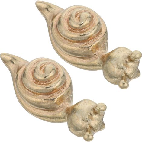 de porte vintage en laiton en forme d escargot lot de 2 mini