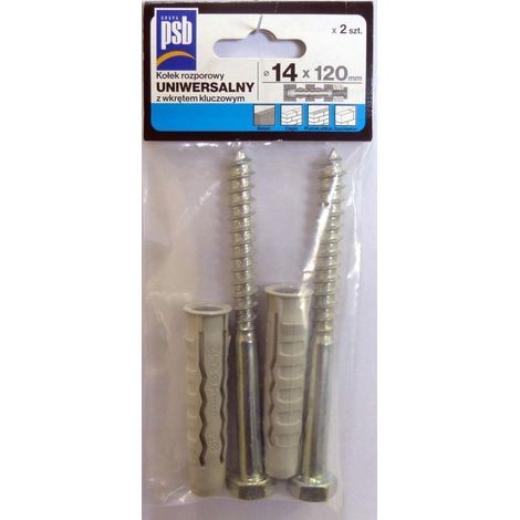Sila Universal-Expansionsdübel 14 mm mit Schlüsselschraube, 2er-Packung /14/