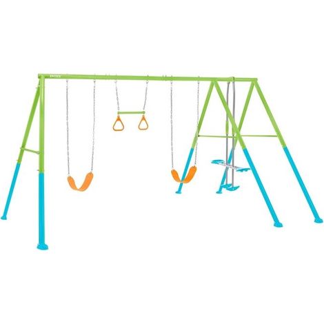 Intex Doppel-Schaukel für Kinder grün Stahl