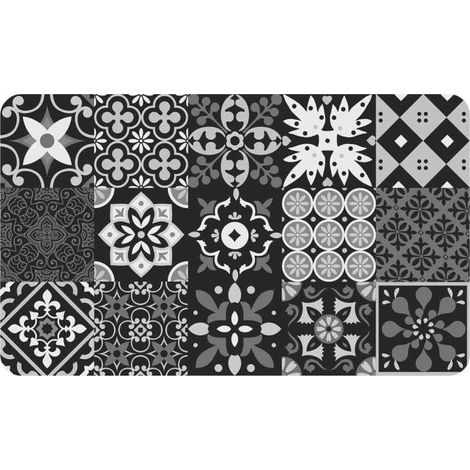 Tapis Déco Imprimé "Salou" 45x75cm Gris