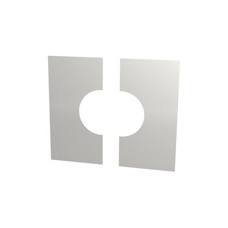 Cache murale/plafond inox deux pièces 0° Ø 200