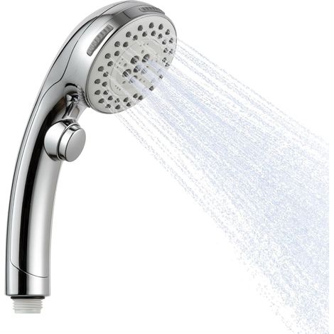 Cabezal de ducha de 5 modos con función de pausa, cromado Antical, ahorra agua, cabezal de ducha de alta presión, ideal para el baño, repuesto universal (1/5)