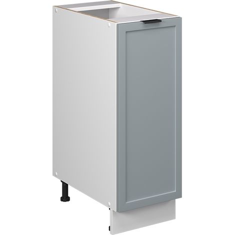Armadio cucina dispensa alto Fame-Line, Blu-grigio chiaro, 30 cm senza piano di lavoro, Vicco