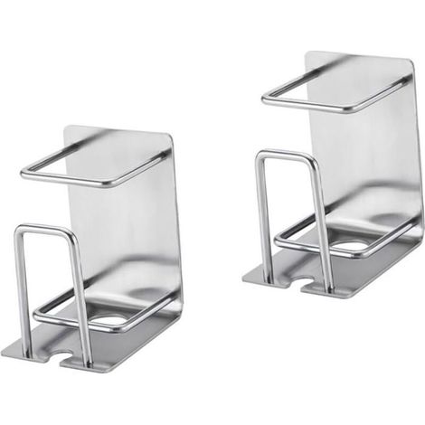Lot de 2 porte-gobelets et range-brosses à dents, étagère murale pour salle de bain (1/4)